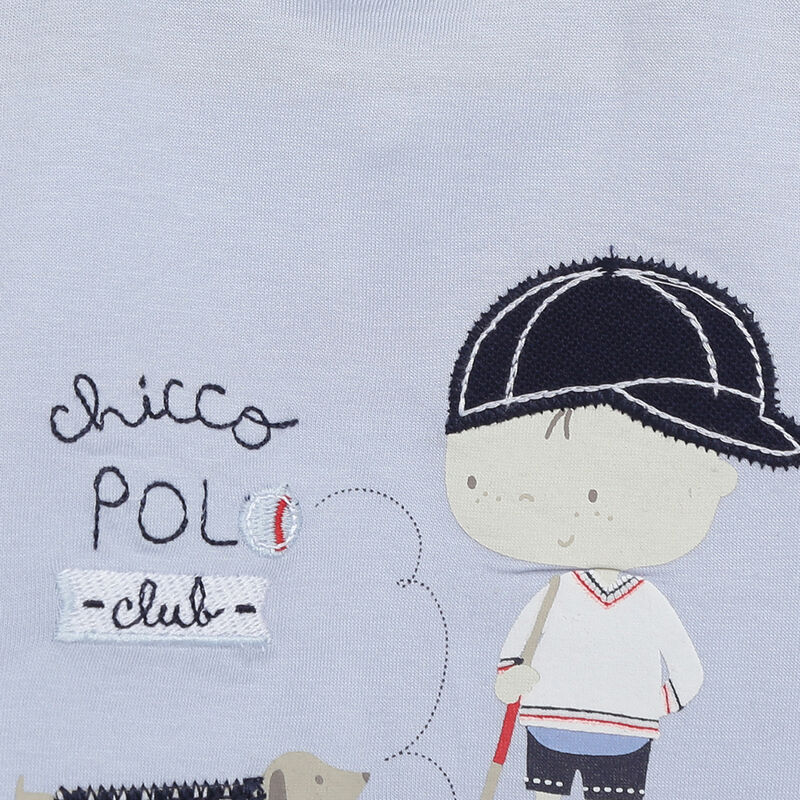 Boys Light Blue Short Sleeve Knitted T-Shirt image number null